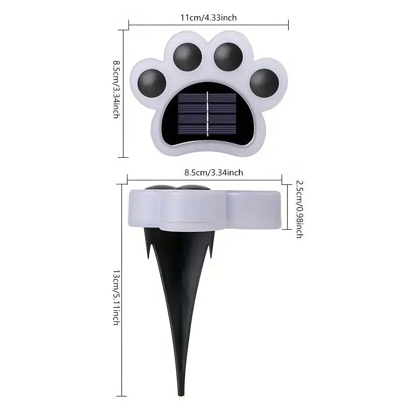 Solarna lampa ogrodowa LED – ślady łapek zwierząt