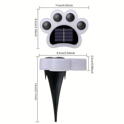 Solarna lampa ogrodowa LED – ślady łapek zwierząt