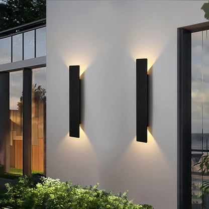 Nowoczesna Zewnętrzna Lampa Elewacyjna – Kinkiet LED Góra/Dół, Wodoodporny, Pionowy Design