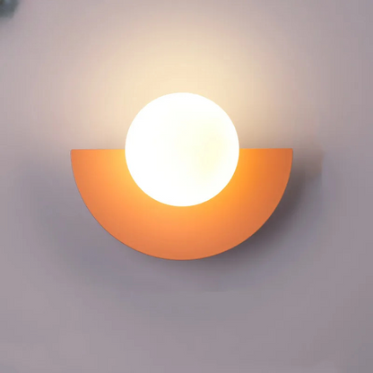 Nowoczesna lampa ścienna LED w stylu geometrycznym półkole