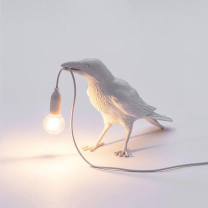 Lampa stołowa Kruk – nowoczesna dekoracja z żarówką