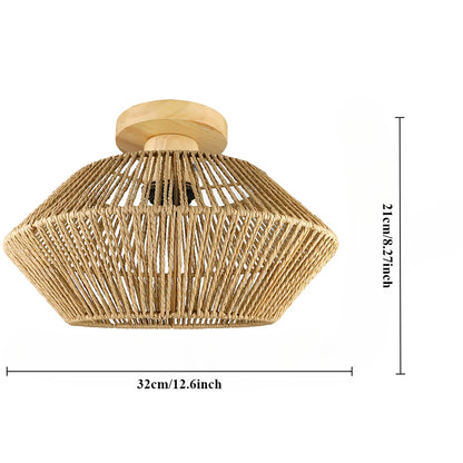 Lampa sufitowa z ażurowym kloszem – nowoczesny plafon w stylu boho lub industrialnym