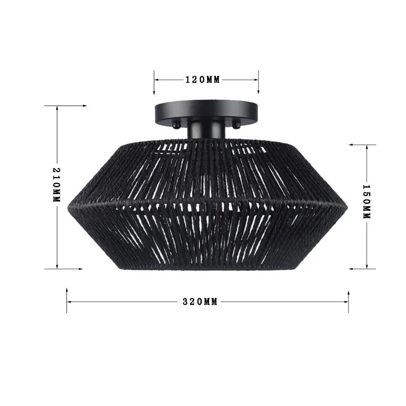 Lampa sufitowa z ażurowym kloszem – nowoczesny plafon w stylu boho lub industrialnym