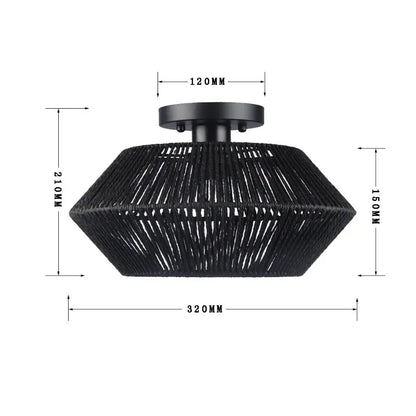 Lampa sufitowa z ażurowym kloszem – nowoczesny plafon w stylu boho lub industrialnym