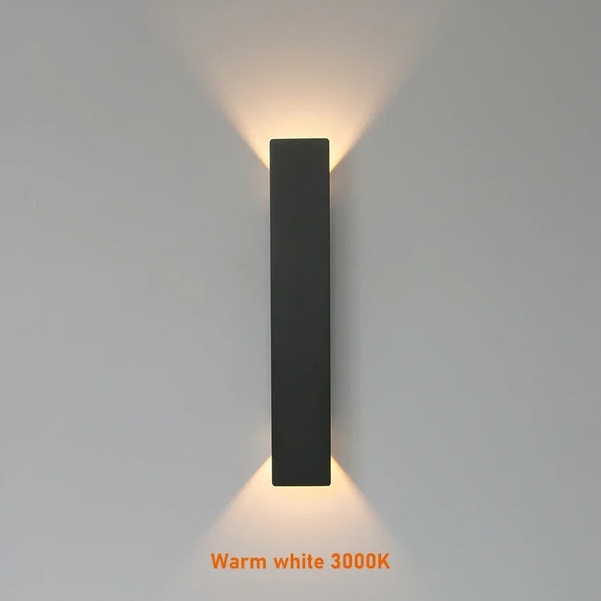 Nowoczesna Zewnętrzna Lampa Elewacyjna – Kinkiet LED Góra/Dół, Wodoodporny, Pionowy Design