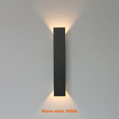 Nowoczesna Zewnętrzna Lampa Elewacyjna – Kinkiet LED Góra/Dół, Wodoodporny, Pionowy Design