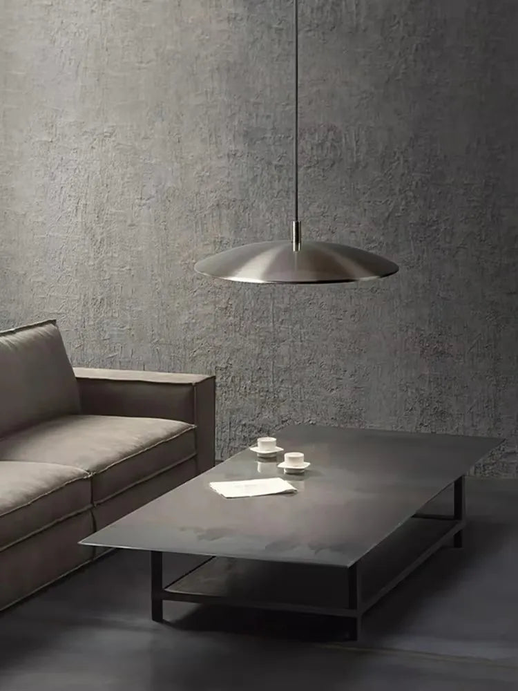 Smukła metalowa lampa wisząca LED – Nowoczesna lampa sufitowa w kształcie talerza