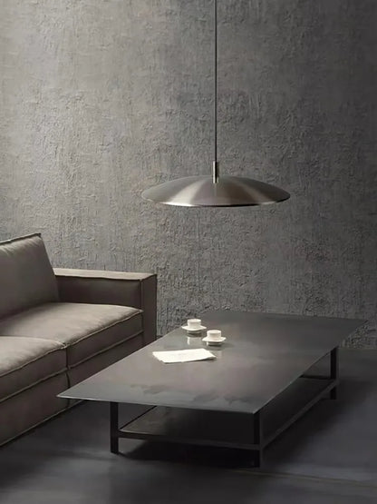 Smukła metalowa lampa wisząca LED – Nowoczesna lampa sufitowa w kształcie talerza