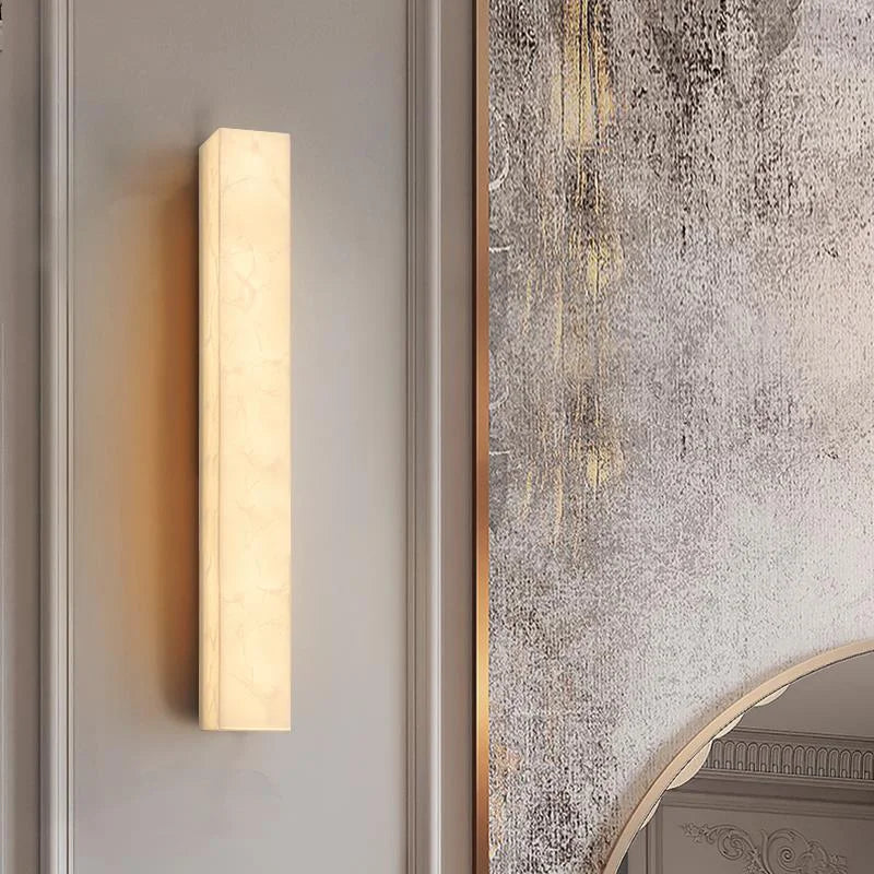 Kinkiet ścienny LED z kamienia naturalnego – pionowa lampa ścienna premium