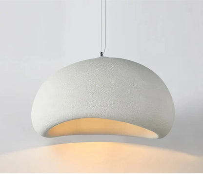 Lampa sufitowa wisząca LED w stylu wabi-sabi