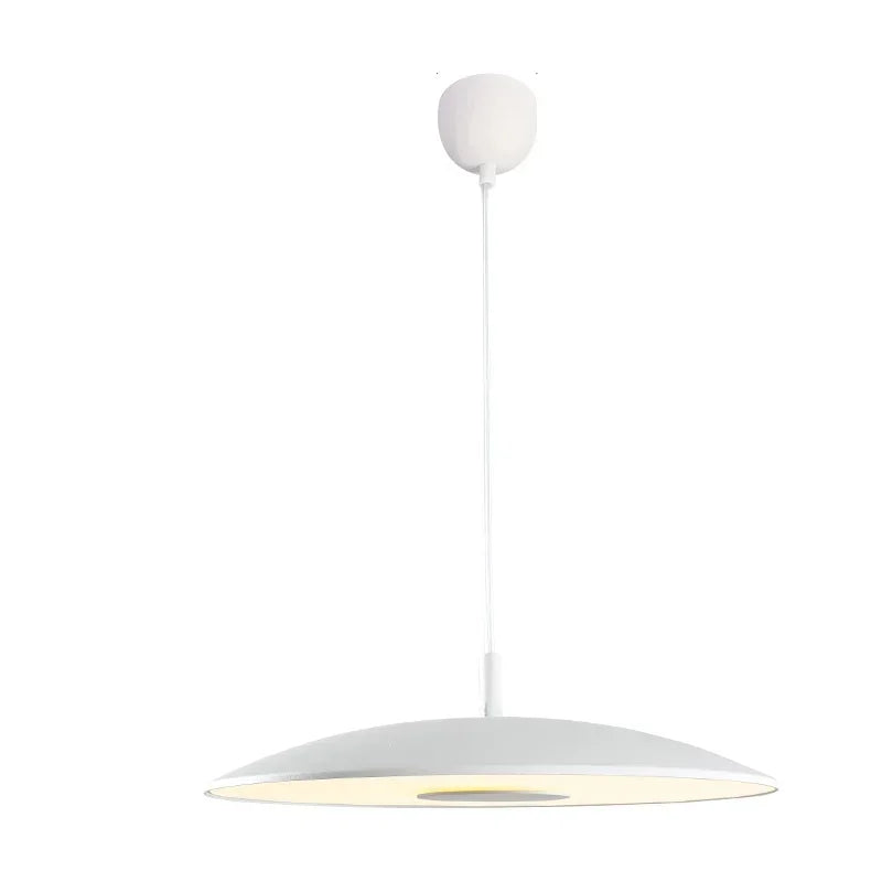 Smukła metalowa lampa wisząca LED – Nowoczesna lampa sufitowa w kształcie talerza