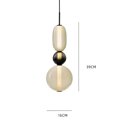 Lampa wisząca ze szkła kandyzowanego