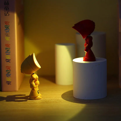 Lampka LED w kształcie robota – figurka dekoracyjna z funkcją oświetlenia
