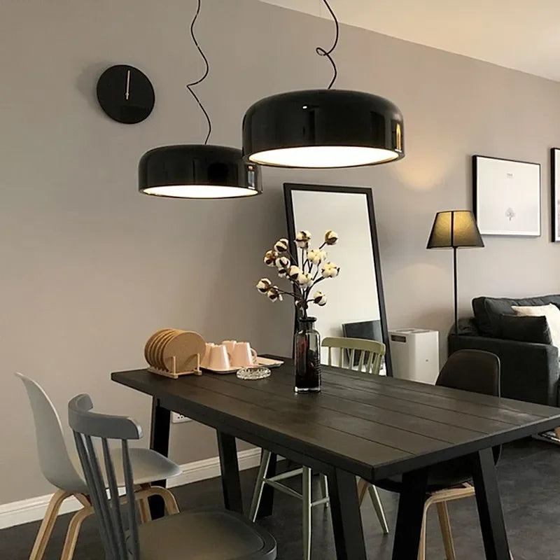 Nowoczesna Lampa Wisząca LED w Kształcie Dysku