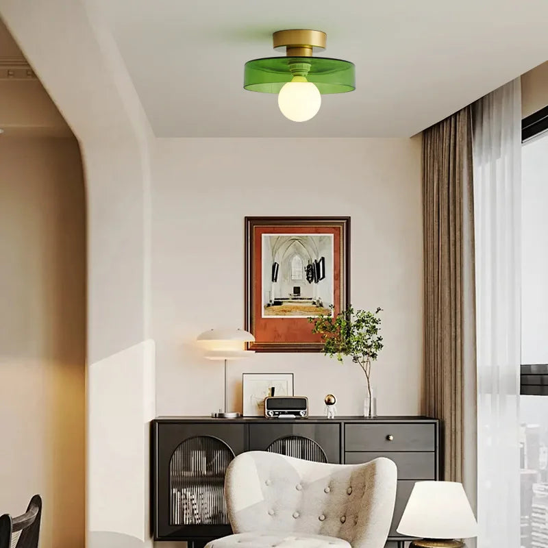 Nowoczesna lampa sufitowa LED – minimalistyczny plafon z okrągłym kloszem