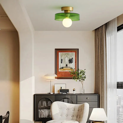 Nowoczesna lampa sufitowa LED – minimalistyczny plafon z okrągłym kloszem
