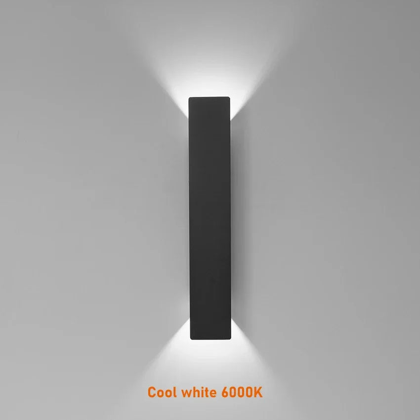 Nowoczesna Zewnętrzna Lampa Elewacyjna – Kinkiet LED Góra/Dół, Wodoodporny, Pionowy Design