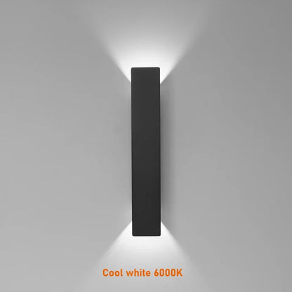 Nowoczesna Zewnętrzna Lampa Elewacyjna – Kinkiet LED Góra/Dół, Wodoodporny, Pionowy Design