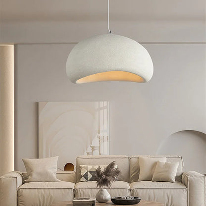 Lampa sufitowa wisząca LED w stylu wabi-sabi