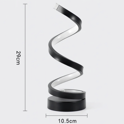 Nowoczesna spiralna lampka LED – designerska forma i funkcjonalność w jednym