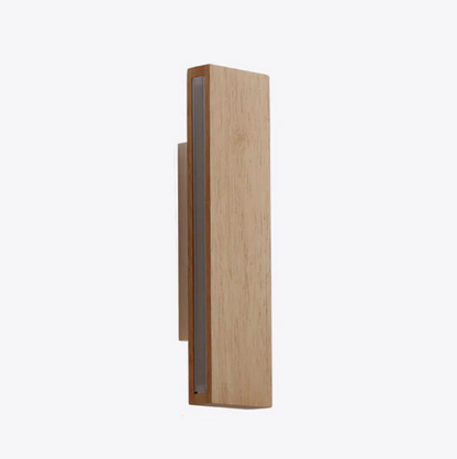 Drewniany kinkiet ścienny LED – minimalistyczna lampa liniowa