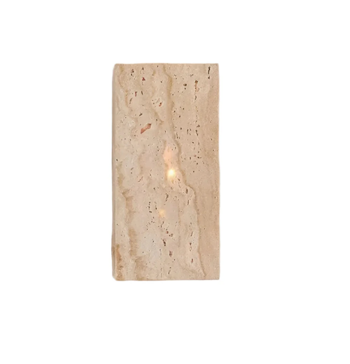 Kamienny kinkiet ścienny – minimalistyczna lampa z naturalnego trawertynu