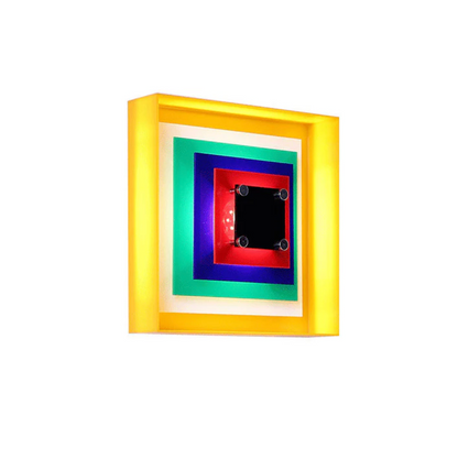 Designerski kinkiet ścienny Geometry – kolorowa lampa dekoracyjna z łańcuszkiem