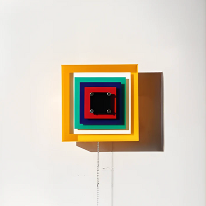 Designerski kinkiet ścienny Geometry – kolorowa lampa dekoracyjna z łańcuszkiem