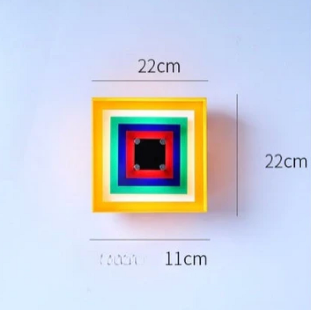 Designerski kinkiet ścienny Geometry – kolorowa lampa dekoracyjna z łańcuszkiem
