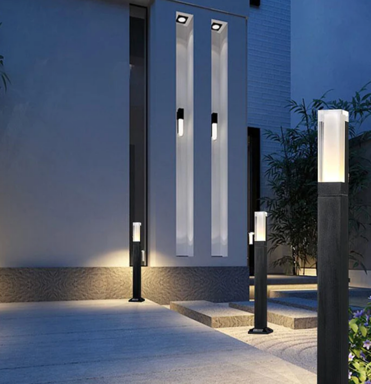 Nowoczesna lampa ogrodowa LED – wodoodporny słupek zewnętrzny