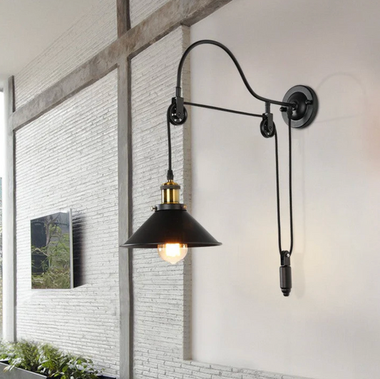 Industrialny kinkiet ścienny – regulowana lampa w stylu loft