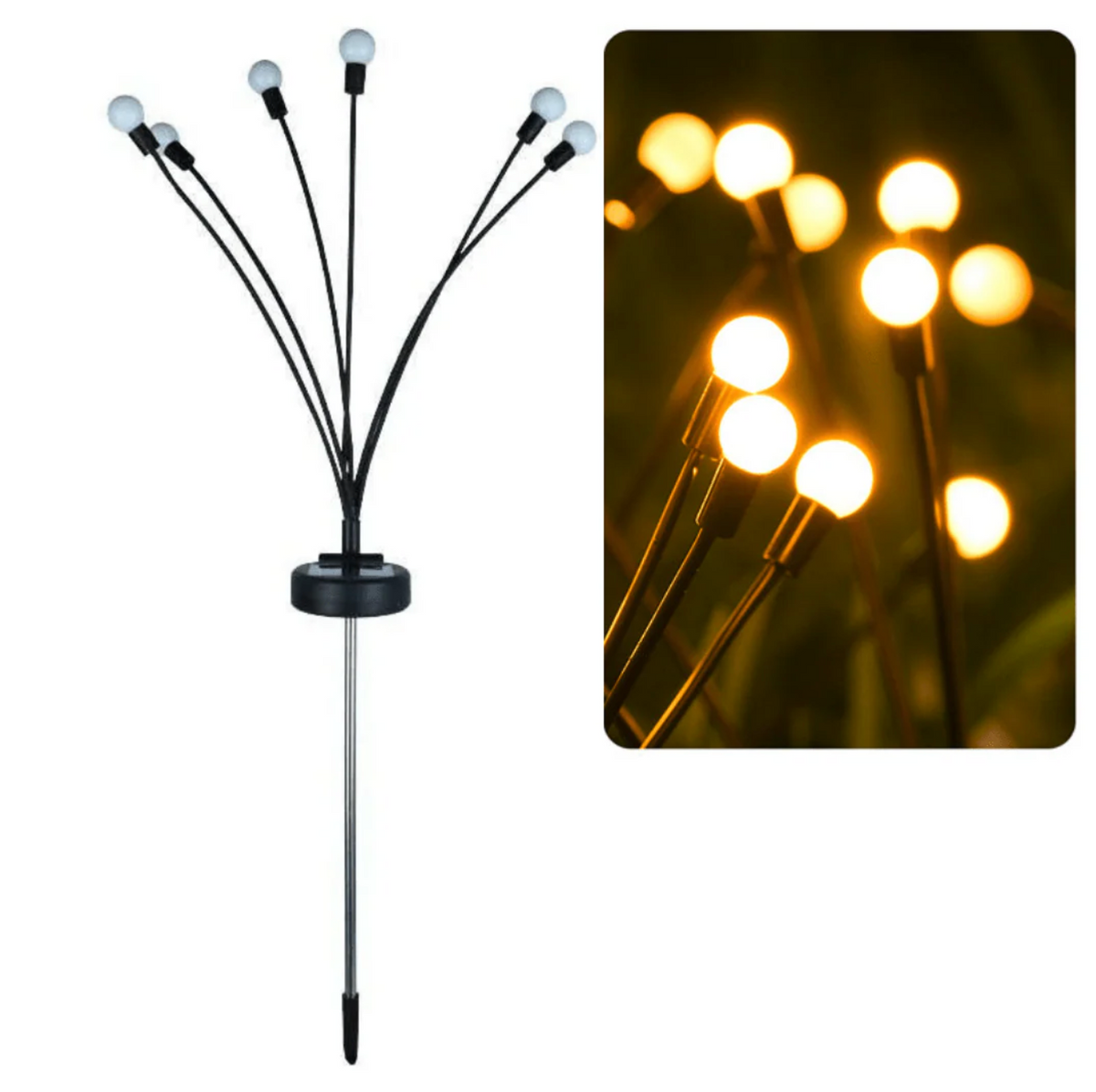 Solarna lampa ogrodowa LED – dekoracyjne kule na giętkich ramionach