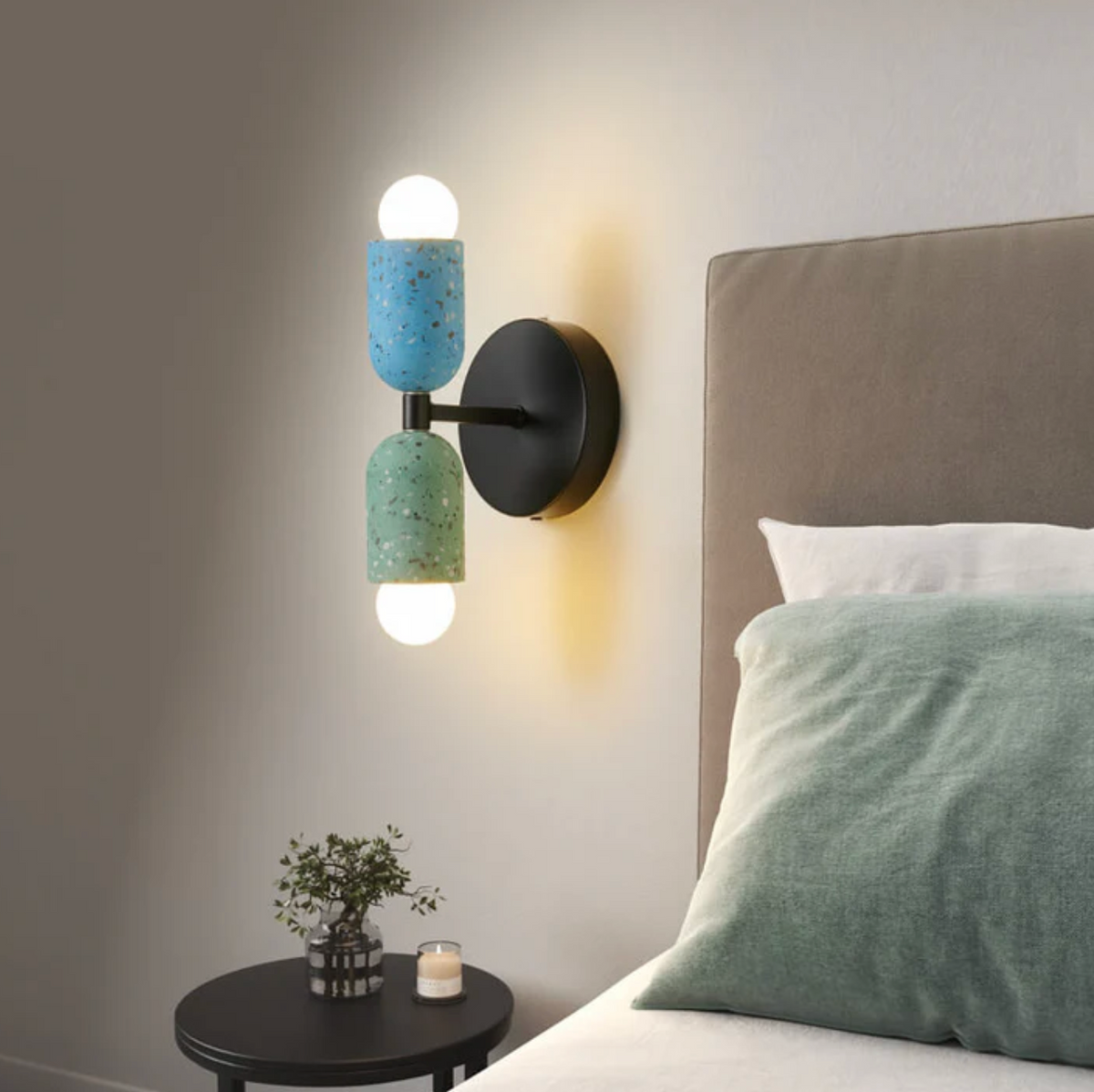 Nowoczesny kinkiet ścienny LED terrazzo – designerskie oświetlenie dekoracyjne