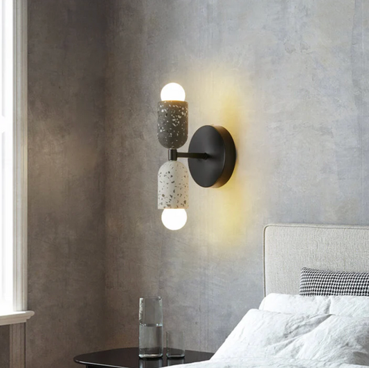Nowoczesny kinkiet ścienny LED terrazzo – designerskie oświetlenie dekoracyjne
