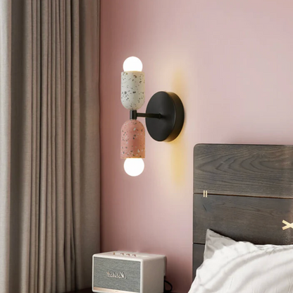 Nowoczesny kinkiet ścienny LED terrazzo – designerskie oświetlenie dekoracyjne