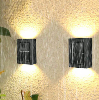 Solarna lampa ścienna LED – zewnętrzny kinkiet ogrodowy góra/dół