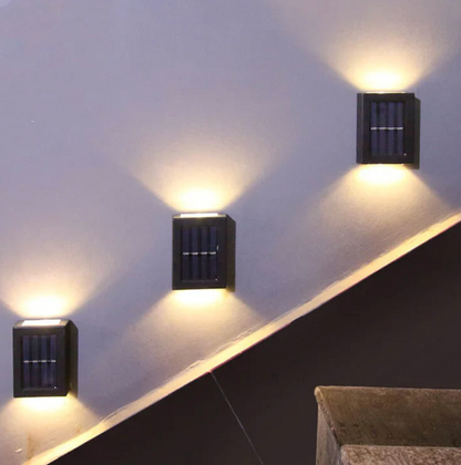 Solarna lampa ścienna LED – zewnętrzny kinkiet ogrodowy góra/dół