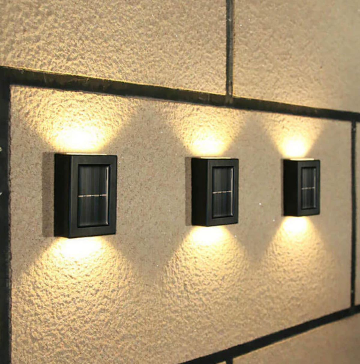 Solarna lampa ścienna LED – zewnętrzny kinkiet ogrodowy góra/dół