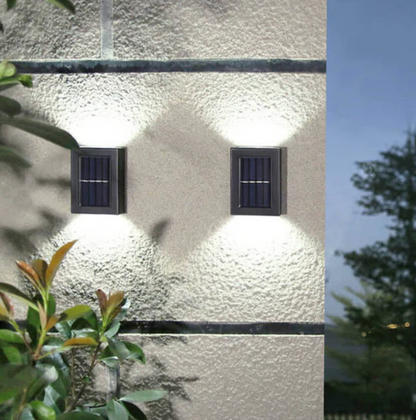 Solarna lampa ścienna LED – zewnętrzny kinkiet ogrodowy góra/dół