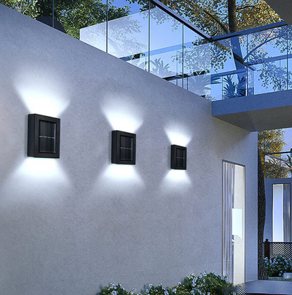 Solarna lampa ścienna LED – zewnętrzny kinkiet ogrodowy góra/dół