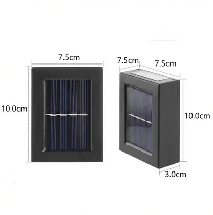 Solarna lampa ścienna LED – zewnętrzny kinkiet ogrodowy góra/dół
