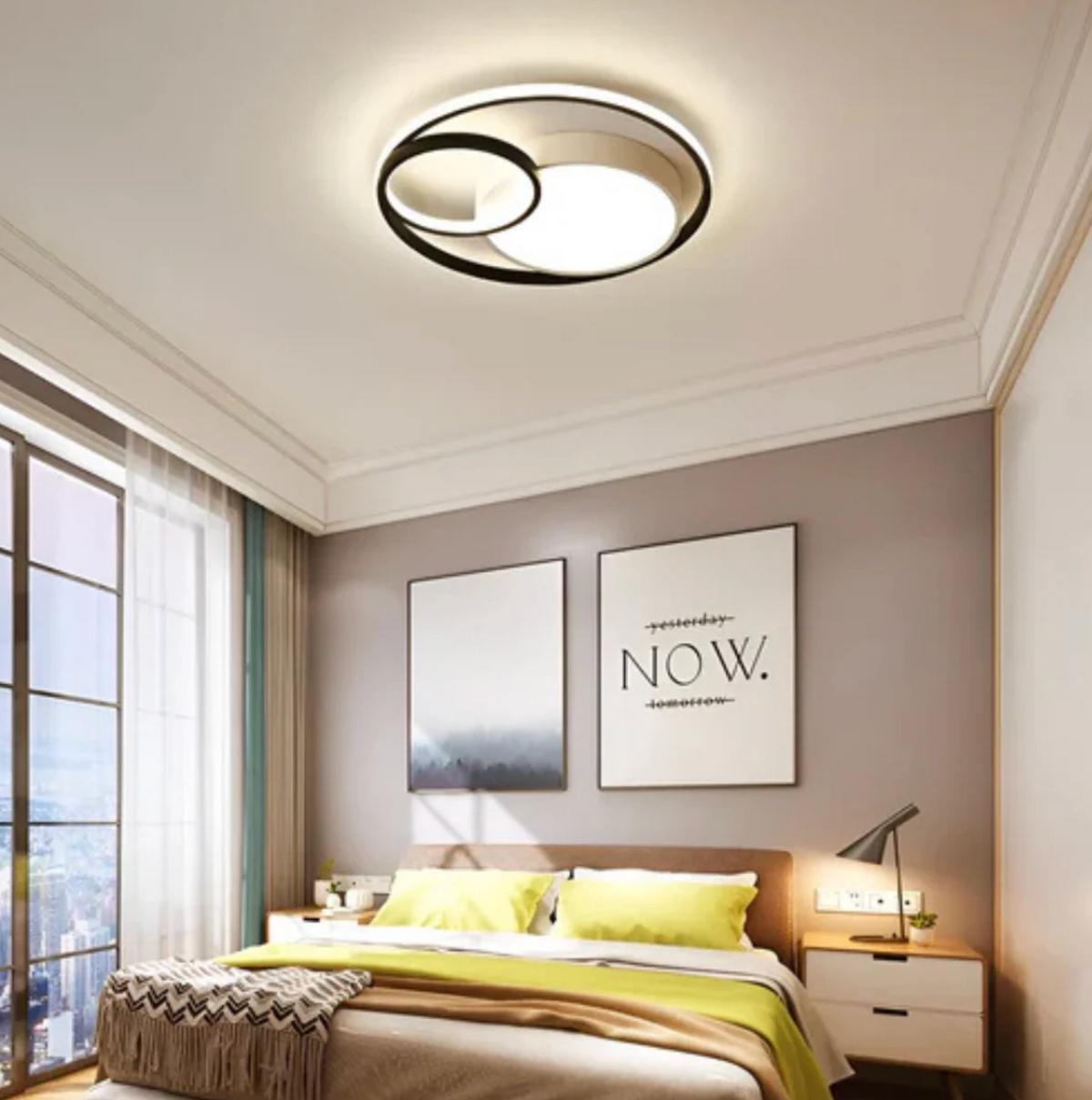 Nowoczesna lampa sufitowa LED – designerska plafoniera z pierścieniami