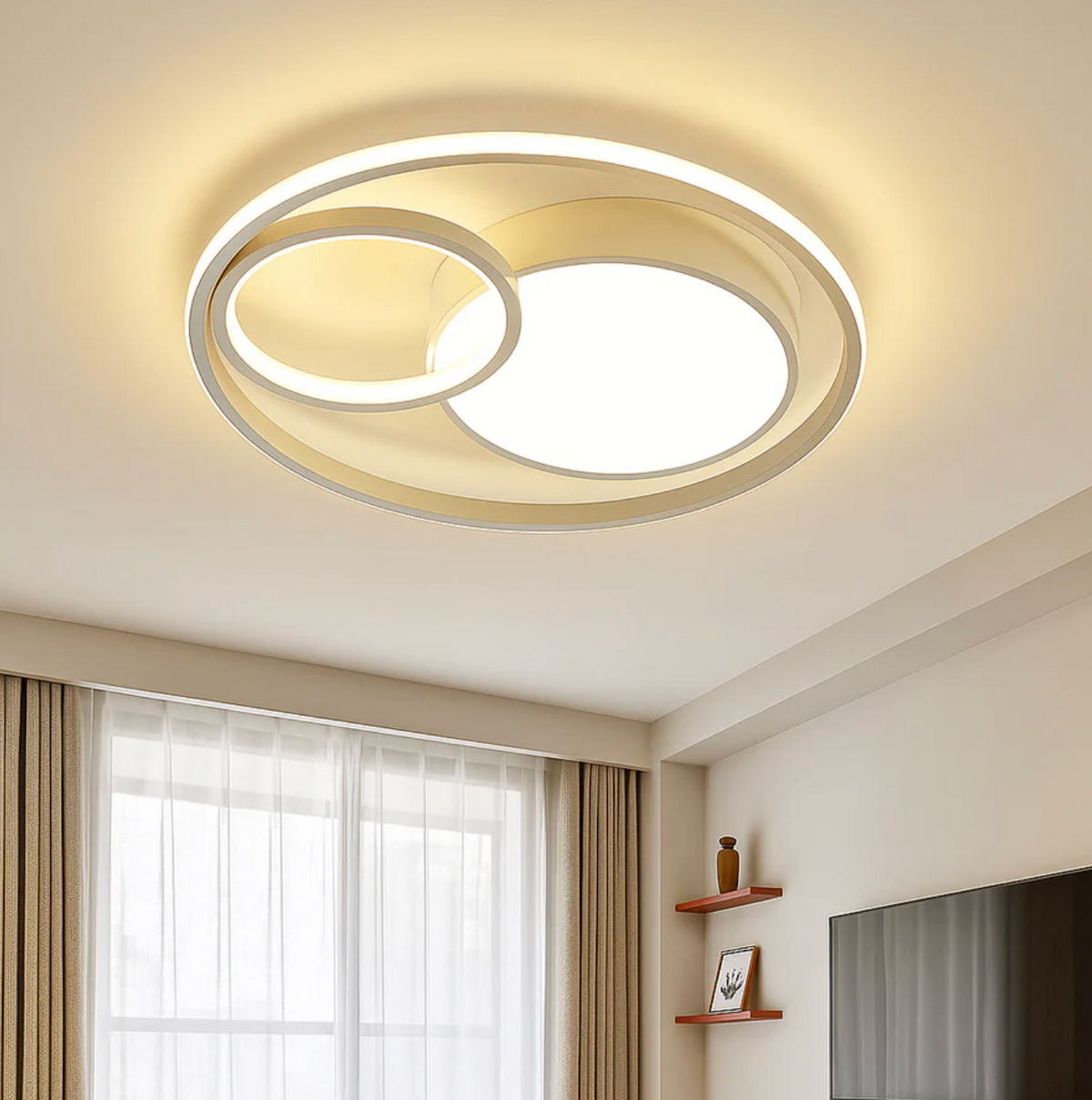 Nowoczesna lampa sufitowa LED – designerska plafoniera z pierścieniami