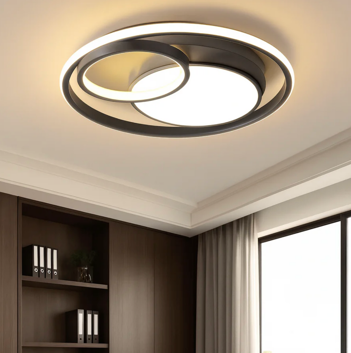 Nowoczesna lampa sufitowa LED – designerska plafoniera z pierścieniami