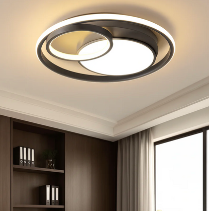Nowoczesna lampa sufitowa LED – designerska plafoniera z pierścieniami