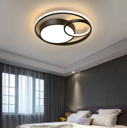 Nowoczesna lampa sufitowa LED – designerska plafoniera z pierścieniami