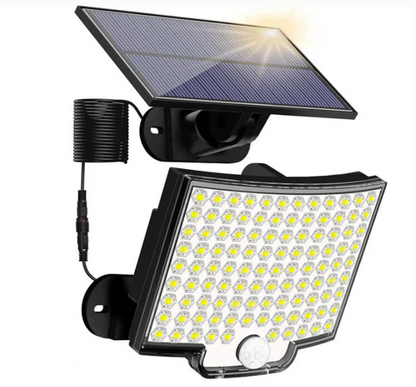 Solarna lampa LED z czujnikiem ruchu – zewnętrzna lampa ścienna do ogrodu, podjazdu i wejścia