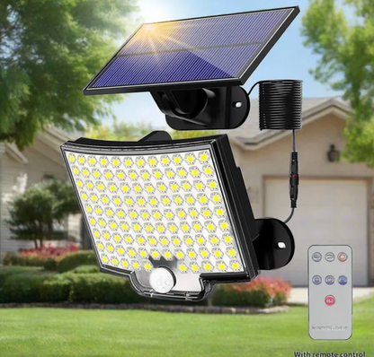 Solarna lampa LED z czujnikiem ruchu – zewnętrzna lampa ścienna do ogrodu, podjazdu i wejścia