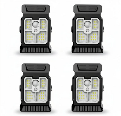 Solarna lampa LED z czujnikiem ruchu IP65 – zewnętrzne oświetlenie na ogród, balkon i taras