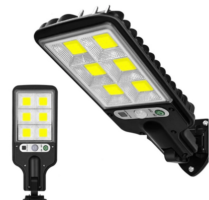 Solarna lampa LED z czujnikiem ruchu – zewnętrzny reflektor ogrodowy do ogrodu, podjazdu i tarasu